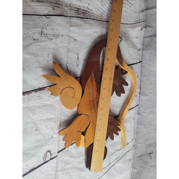 3D Wooden Gecko Shelf Sitter Wall Hanging Island Decor - Picture 4 of 6